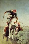 William Herbert Dunton Bronc Rider oil